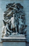 Detail from the Arc de Triomphe showing Napoleon